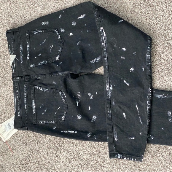 Current/Elliott Black Jeans NWT Trucker Vintage Inspired Skinny Jeans Size 29 - Picture 5 of 16